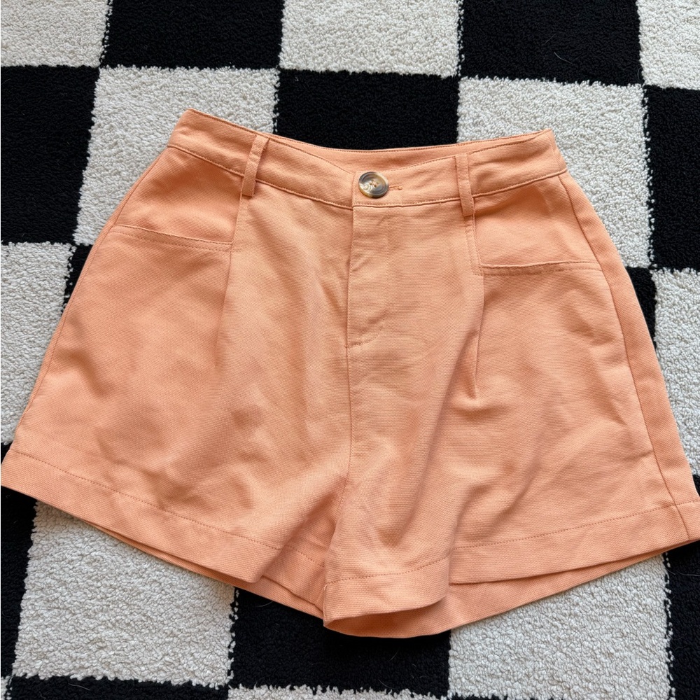 Le Lis High Waist Peach Shorts